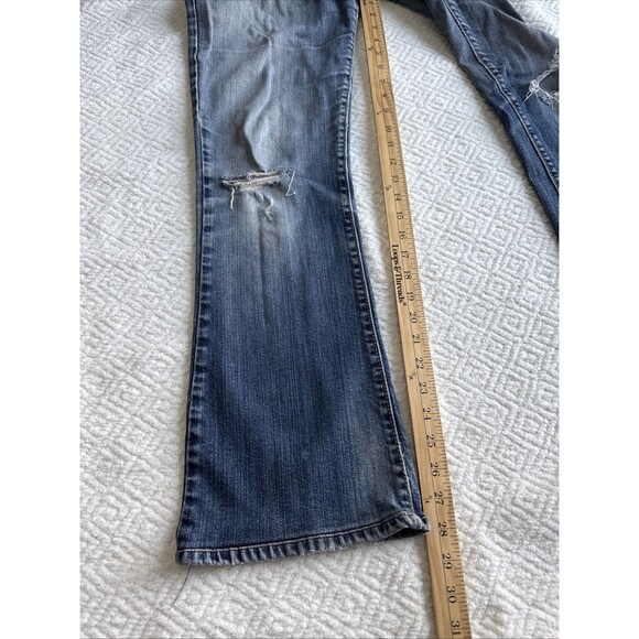 Miss Sixty 60 Vintage Y2K Blue Denim Extra Low Rise Flare Jeans Size 30 - Picture 6 of 9